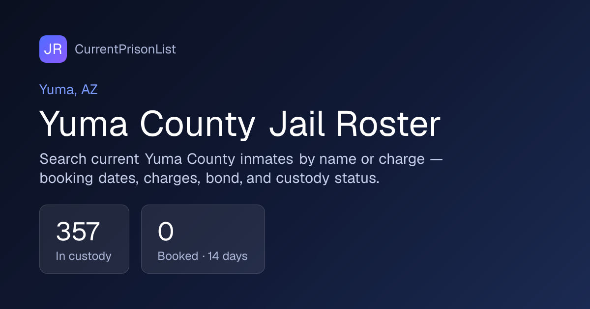 Yuma County Jail Inmate Search | Yuma, AZ