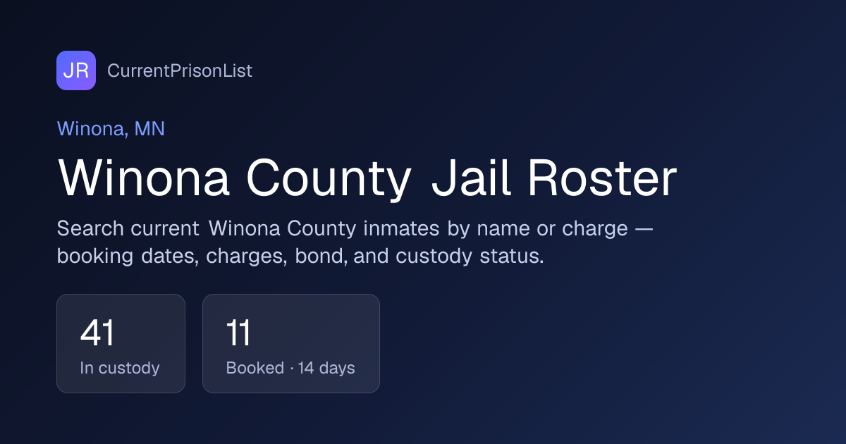 Winona County Jail Inmate Search | Winona, MN