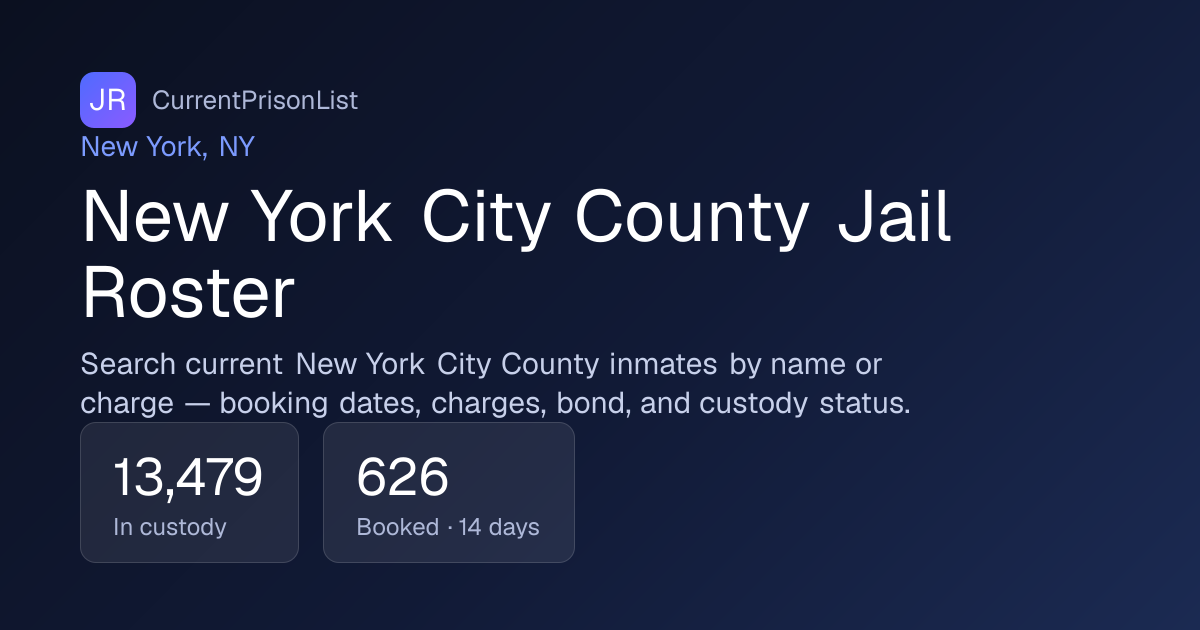 Booking Booking Record | New York City, NY