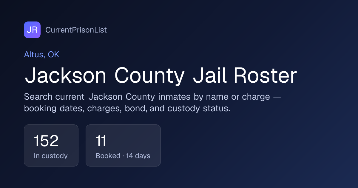 Jace Domonique Garrett Booking Record | Jackson County, OK