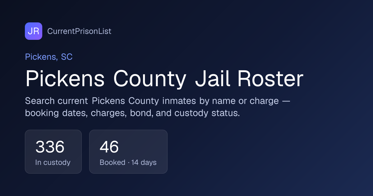 Pickens County Jail Inmate Search | Pickens, SC | CurrentPrisonList